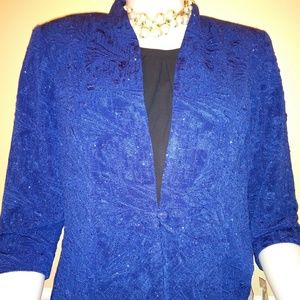 Alex Evenings Jacket top. $25.00